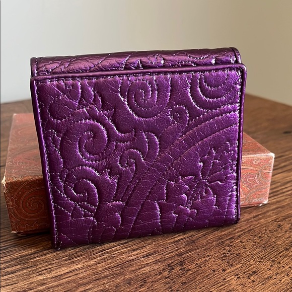 Etro Purple/Pink Leather Wallet - Picture 3 of 14